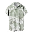 thumbnail image 1 of DDAPJ pyju Big and Tall Casual Shirts for Men Short Sleeve Hawaiian Beach Button Down Shirt Tropical Print Summer Vacation Tops Flash Deals Today Green XXXXL, 1 of 4
