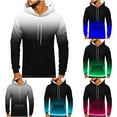 thumbnail image 1 of DDAPJ pyju Big and Tall Graphic Hoodies for Men Trendy Casual Long Sleeve Drawstring Hooded Sweatshirt Gradient Print Pullover Hoodie with Kangaroo Pocket Black XL, 1 of 6