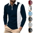 DDAPJ pyju Big and Tall Polo Shirt for Men Quarter Zip Pullover Tops