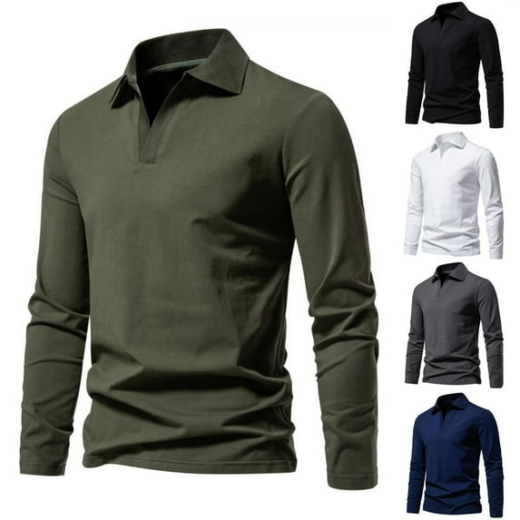 DDAPJ pyju Big and Tall Polos Shirts for Men Slim Fit Long Sleeve Golf Shirt Basic Solid Casual Work Shirts Lightweight Moisture Wicking Tennis Shirt Clearance Sales White XXL