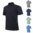 thumbnail image 1 of DDAPJ pyju Big and Tall Polos Shirts for Men Short Sleeve 3 Button T-shirt Basic Solid Casual Business Poloss Lightweight Moisture Wicking Performance Golf Shirt Birthday Giftss Green XXXL, 1 of 9