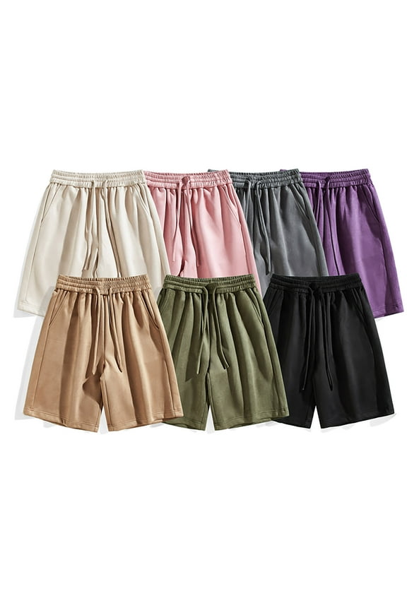 Big and Tall Workout Shorts for Men Elastic Waist Drawstring Casual Athletic Shorts Basic Solid Comfy Summer Shorts Lightweight Basketball Running Short Pants with Pockets Army Green 4XL