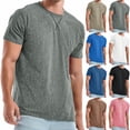 thumbnail image 1 of DDAPJ pyju Big and Tall T-shirts for Men Short Sleeve Crew Neck Basic Tees Solid Color Casual Workout Shirts Blue XXXXL, 1 of 7