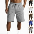 thumbnail image 1 of DDAPJ pyju Birthday Gifts! Mens Trendy Athletic Shorts Drawstring Gym Workout Sweat Shorts Bodybuilding Running Training Jogging Shorts with Pockets Brown XXXL, 1 of 7
