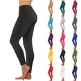 thumbnail image 1 of DDAPJ pyju Buttery Soft Leggings for Women Tummy Control High Waisted Running Yoga Pants Basic Solid Workout Bottoms Blue XXXL, 1 of 8