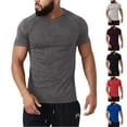 thumbnail image 1 of DDAPJ pyju Camo T-shirts for Men Short Sleeve Crew Neck Muscle Workout Shirts Hipster Stylish Casual Summer Tee Tops Red L, 1 of 7