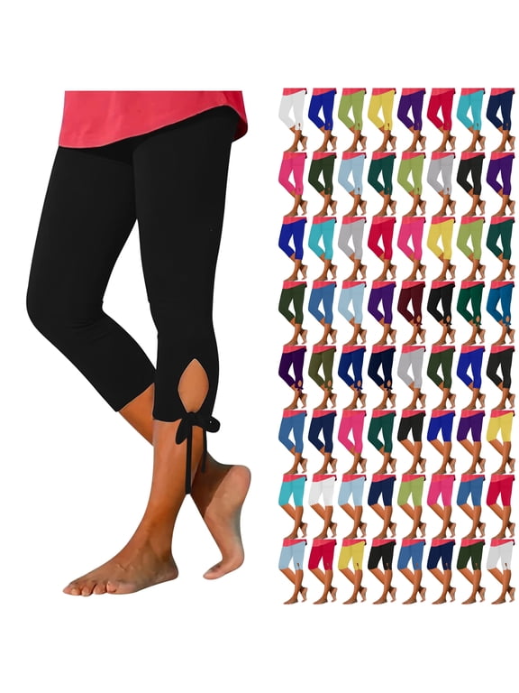 Capri Leggings for Women, Dressy Beach Capri Pants Women, Stretchy Pull On High Waisted Womens Capris for Summer, 2025 Black XL