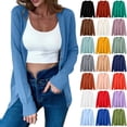 thumbnail image 1 of DDAPJ pyju Cardigan Sweaters for Women Soft Cozy Knit Outwear Trendy Casual Button Down Open Front Cardigans Red S, 1 of 9