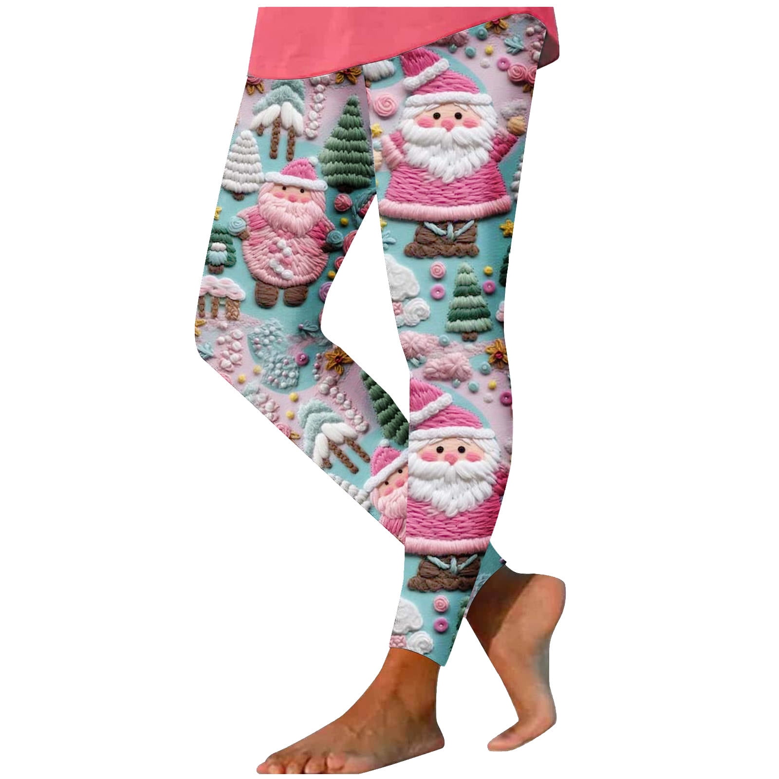 DDAPJ pyju Christmas Leggings for Women 2023 Cute Xmas Print Holiday Tights High Waisted