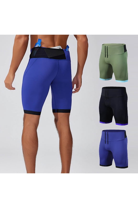 Compression Shorts Men Spandex Running Shorts Athletic Workout Sport Performance Baselayer Underwear Purple M