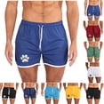 thumbnail image 1 of DDAPJ pyju Summer Savings Today! Mens 3" Mesh Workout Gym Running Shorts Funny Dog Paw Print Bodybuilding Training Athletic Workout Short Shorts with Pockets Black XXL, 1 of 7