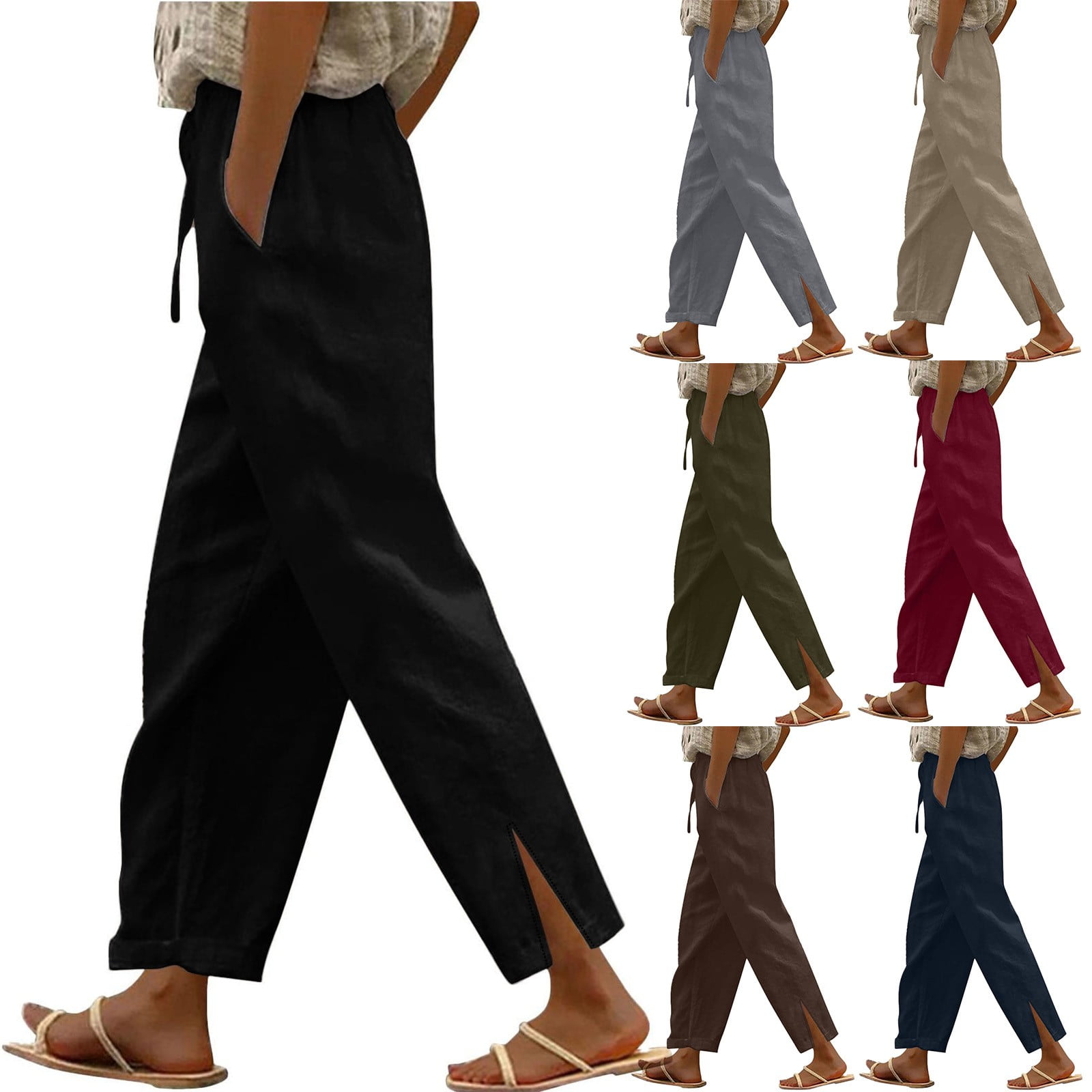 Cotton Twill Side Tuck Pants(LADIES)