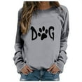 thumbnail image 1 of DDAPJ pyju Dog Mama Sweatshirt for Women ,Long Sleeve Pet Lover Crewneck Tunic Tops Cute Paw Graphic Pullover Sweatshirts Teen Girls Birthday Gifts, 1 of 3