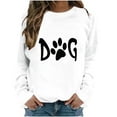 thumbnail image 1 of DDAPJ pyju Dog Mama Sweatshirt for Women ,Long Sleeve Pet Lover Crewneck Tunic Tops Cute Paw Graphic Pullover Sweatshirts Teen Girls Birthday Gifts, 1 of 3