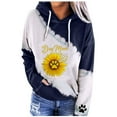 thumbnail image 1 of DDAPJ pyju Dog Mom Hooded Sweatshirt for Women,Casual Long Sleeve Drawstring Hoodie Cute Footprint Graphic Pullover Tops with Pocket - 3XL, 1 of 4