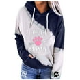 thumbnail image 1 of DDAPJ pyju Dog Mom Hooded Sweatshirt for Women,Casual Long Sleeve Drawstring Hoodie Cute Footprint Graphic Pullover Tops with Pocket S - 3XL, 1 of 4