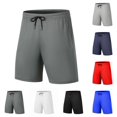 thumbnail image 1 of DDAPJ pyju ! Men's Gym Shorts Drawstring Basketball Athletic Shorts Lightweight Quick Dry Mesh Shorts for Workout Running Tennis Navy XXXXL, 1 of 6