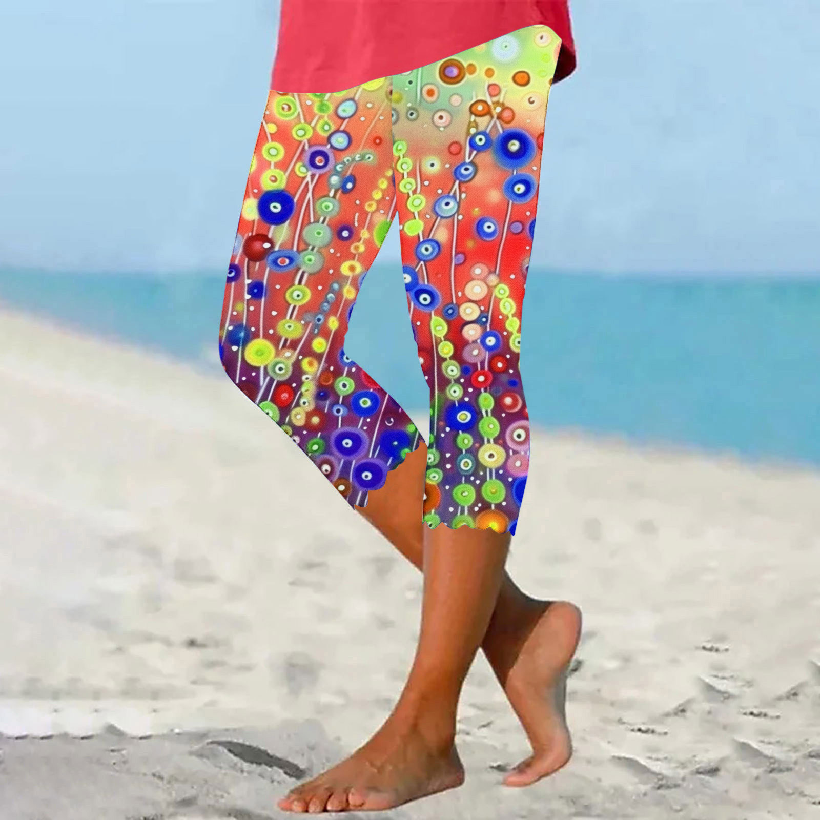 Printed capri leggings for summer online