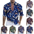 thumbnail image 1 of DDAPJ pyju Funky Hawaiian Shirt for Men Long Sleeve Button Down Shirts Casual Aloha Shirt Lightweight Beach Wedding Party Shirts Wine XXXXXL, 1 of 7
