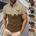 thumbnail image 1 of DDAPJ pyju Golf Shirts for Men Moisture Wicking Short Sleeve Aztec Print Polos Shirt Summer Casual Stylish Collared Tops Holiday Sales Navy L, 1 of 6