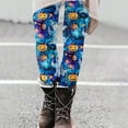 thumbnail image 1 of DDAPJ pyju Halloween Party Leggings for Women Witch Hat Printed High Waist Stretch Yoga Running Pants Novelty Holiday Tights Buttery Soft Casual Milk Silk Legging Back to College Sale Blue XL, 1 of 5