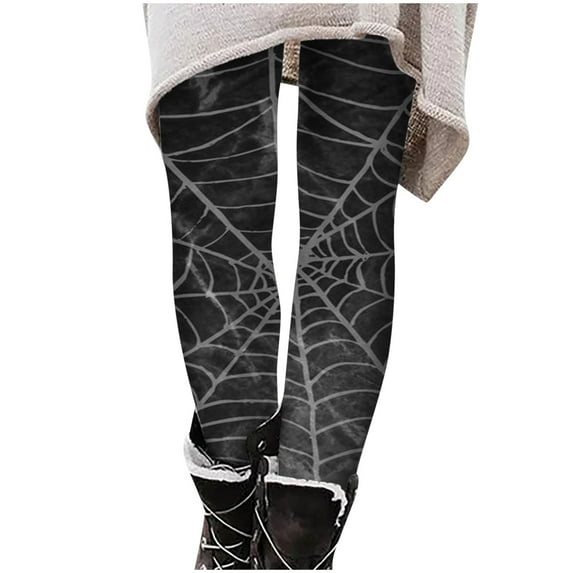 DDAPJ pyju Halloween Print Leggings for Women 2024 Clearance,Ankle Length Buttery Soft Tights Slim Yoga Nude Feeling Long Pants for Sportwear Fitness Running