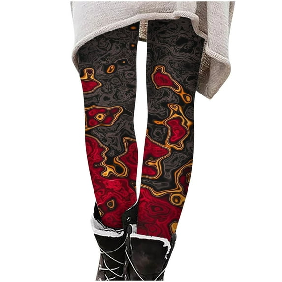 DDAPJ pyju Halloween Print Leggings for Women Fall Prime Day Clearance,High Waist Yoga Tights Ankle Length Stretch Sport Leggings for Fitness Running Daily