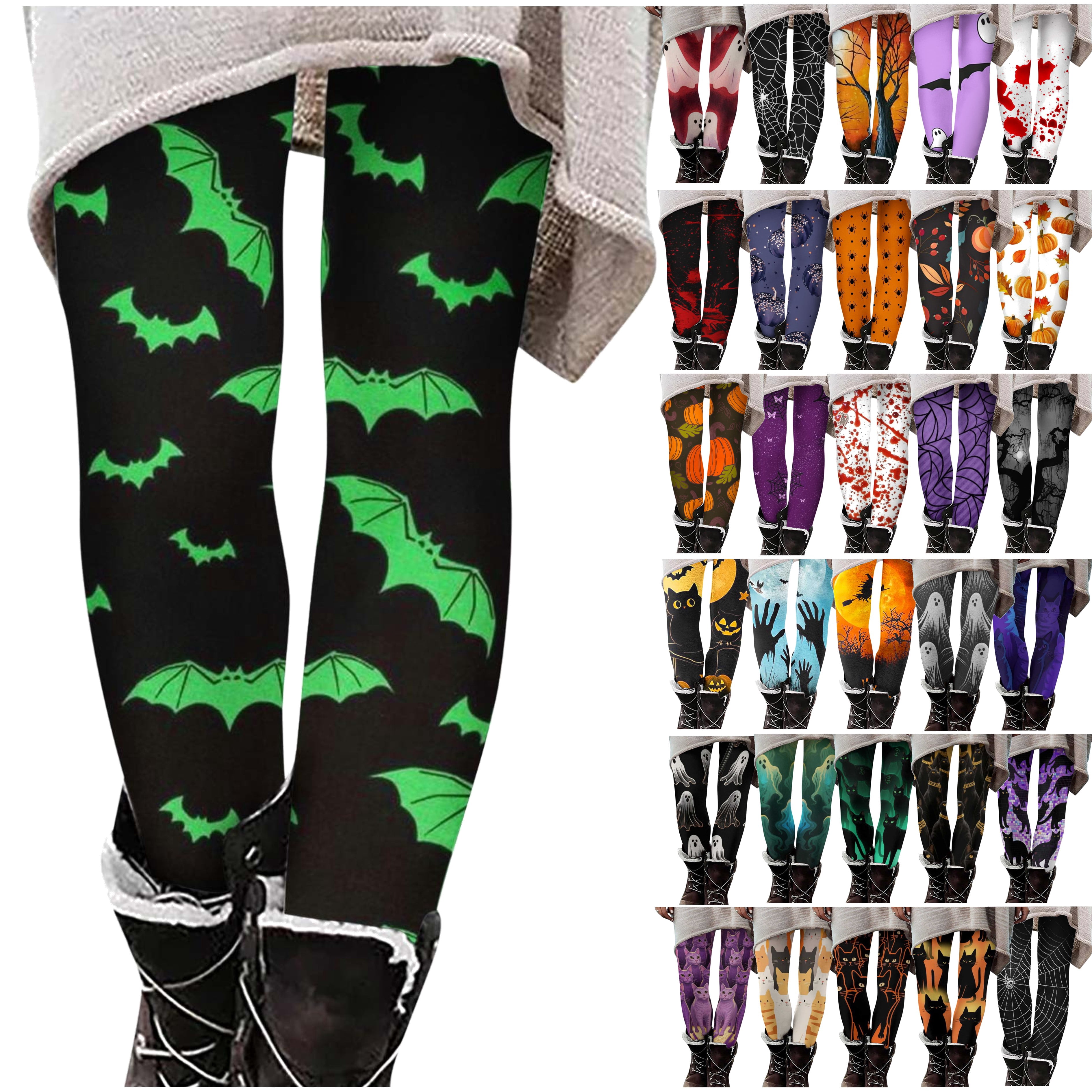 Women’s Halloween Digital Print Yoga Top – Long Sleeve Base Layer main image 1