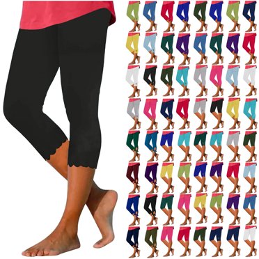 Mc&Lo Women's Premium Cotton Spandex Capri Leggings – Made In USA, S-5XL