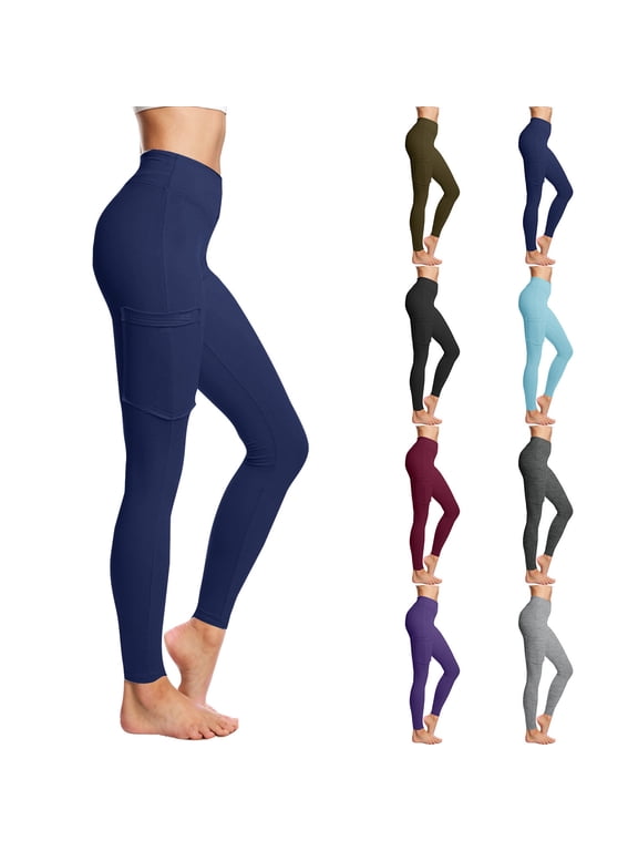 High Waisted Leggings for Women Buttery Soft Ankle Length Yoga Pants Tummy Control Butt Lifting Stretchy Tights for Running Gym Workout Black M