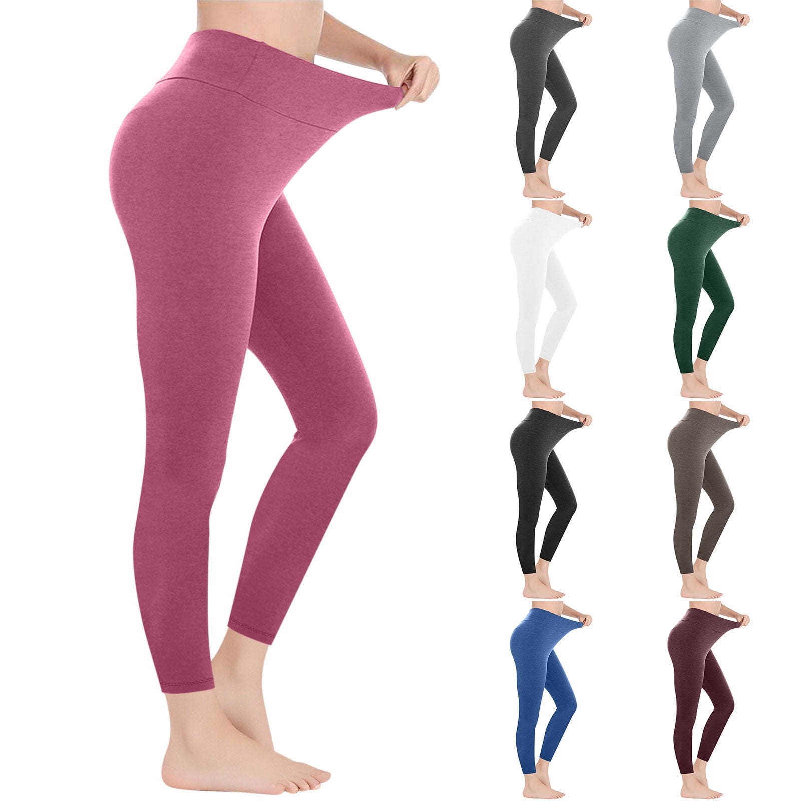 High Waist Yoga Pants With Tummy Control - Non See-Through, Butt Lifting, Moisture Wicking Leggings For Workout - View #5