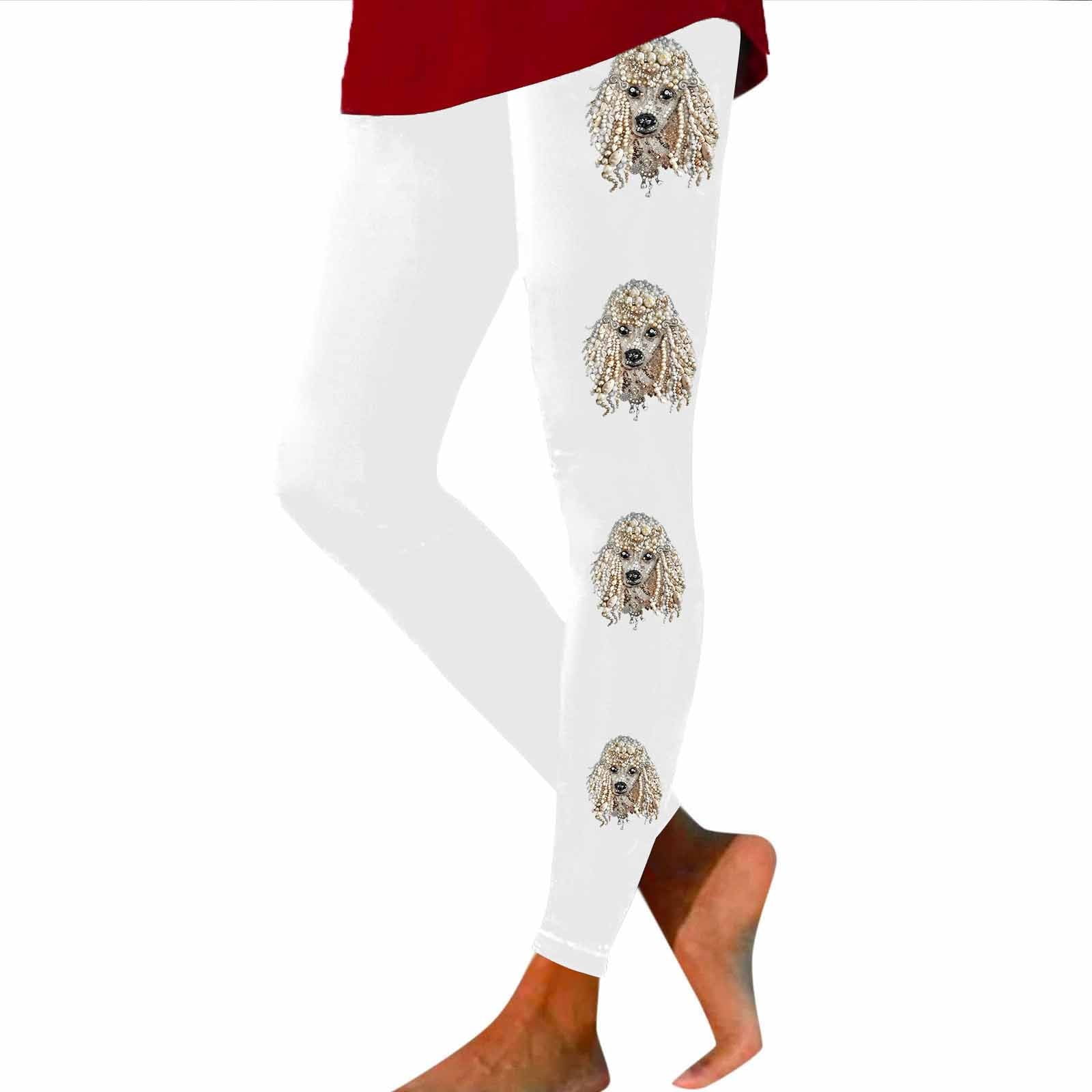 DDAPJ pyju Hight Waisted Leggings for Women Cute Dog Print Leggings