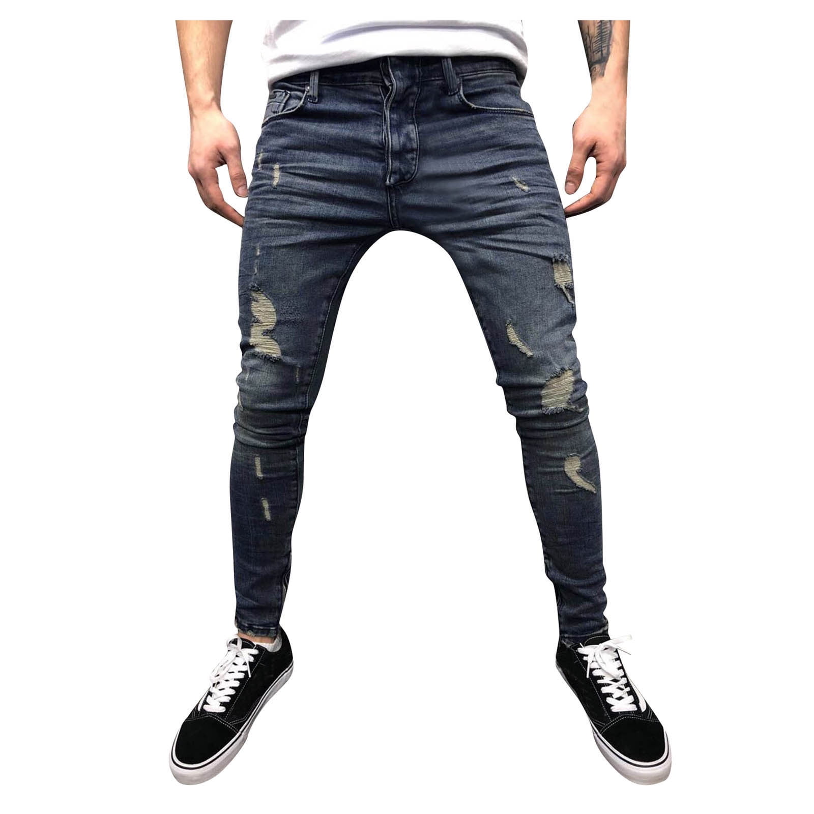 DDAPJ pyju Jeans for Men Skinny High Performance Stretchy Jeans ...