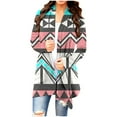 thumbnail image 1 of DDAPJ pyju Lightweight Cardigans for Women 2023 Fashion,Women's Mid-Length Ethnic Cardigan Casual Open Front Drape Cardigan Vintage Print Duster Outer Long Sleeve Holiday Coats, 1 of 5