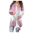 thumbnail image 1 of DDAPJ pyju Lightweight Cardigans for Women 2023,Open Front Drape Cardigan Gradient Floral Print Boho Kimono Casual Long Sleeve Holiday Coats Fall Winter Mid-Length Thin Jacket, 1 of 6