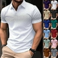 thumbnail image 1 of DDAPJ pyju Lightweight Polos for Men Trendy Printed Short Sleeve Collared Tshirt Summer Casual Sports Golf Shirt Gray XL, 1 of 4