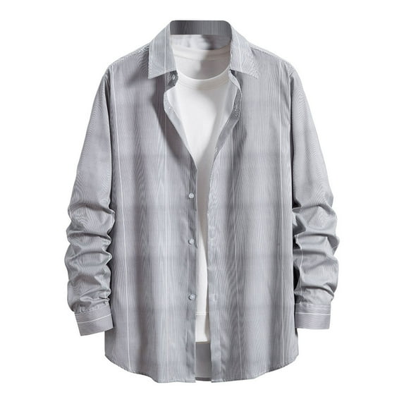 DDAPJ pyju Long Sleeve Flannel Shirt for Men Clearance Sales,Vintage Button Down Plaid Shirt Fall Winter Lightweight Open Front Shirt Jackets with Chest Pocket