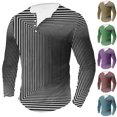 thumbnail image 1 of DDAPJ pyju Long Sleeve Henley Shirt for Men 3D Optical Illusion Print Button T-Shirts Novelty Tunnel Graphic Tees Big and Tall Casual Hipster Tee Tops Lightning Deal Khaki S, 1 of 5