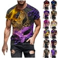 thumbnail image 1 of DDAPJ pyju Mardi Gras Shirt for Men Short Sleeve Crewneck T-shirts Novelty Mask Graphic Tees New Orleans Carnival Party Outfits 2025 Holiday Tops X-Purple M, 1 of 4