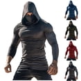 thumbnail image 1 of DDAPJ pyju Men' Performance Fishing Hoodie Shirt UPF 50+ Sun Protection Long Sleeve UV SPF T-Shirts Rash Guard with Face Mask Wine XXL, 1 of 4
