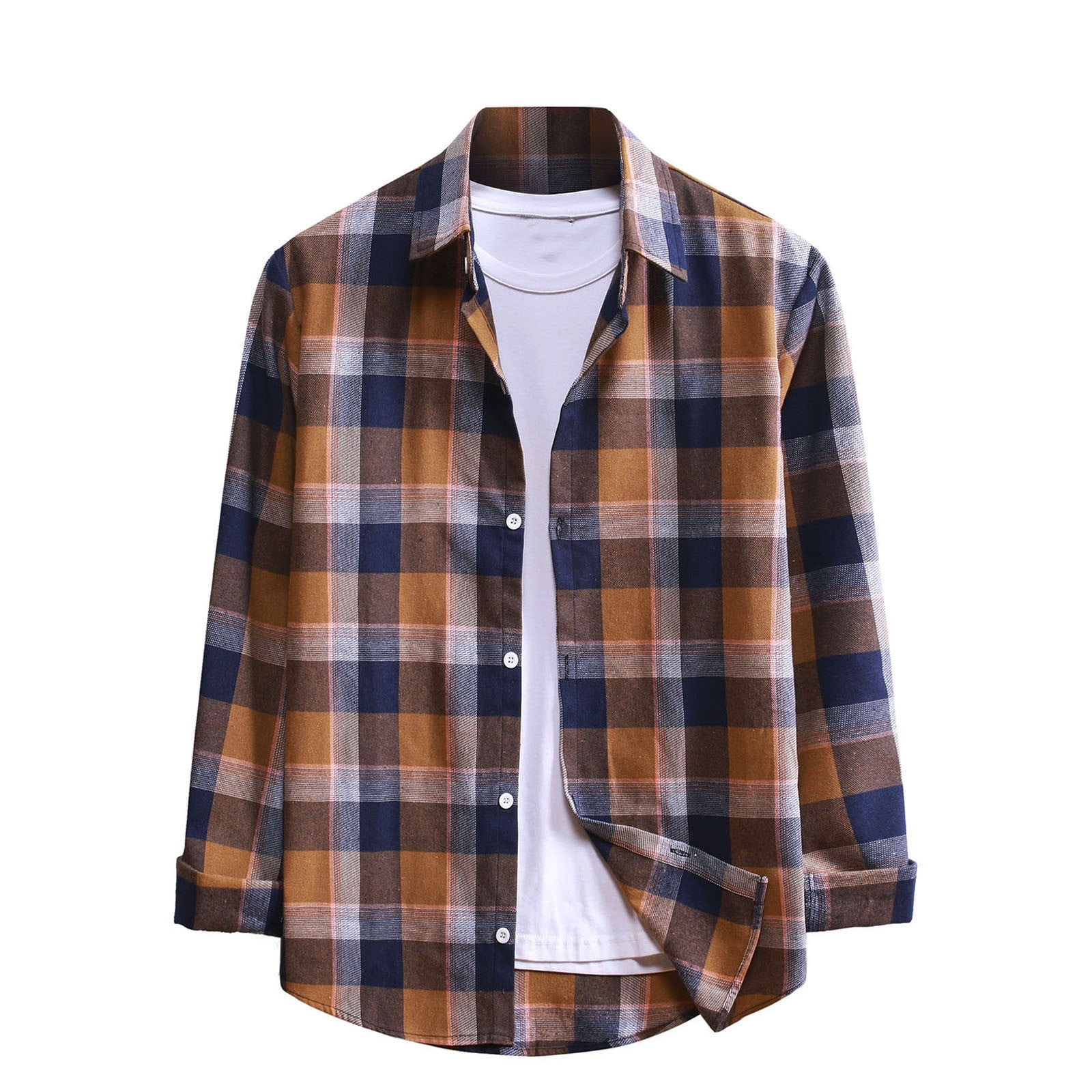 DDAPJ pyju Men's Big and Tall Flannel Shirt 2023 Clearance,Casual ...