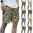 thumbnail image 1 of DDAPJ pyju Men's Camo Cargo Shorts Lightweight Twill Casual Military Work Shorts Ripstop Shorts with Multiple Pockets Gray Green L, 1 of 8