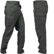 DDAPJ pyju Men's Cargo Jeans Basic Solid Slim Fit Denim Pants Tactical Work Trousers Lightweight Carpenter Jean with Multical Pockets on Clearance Gray XL