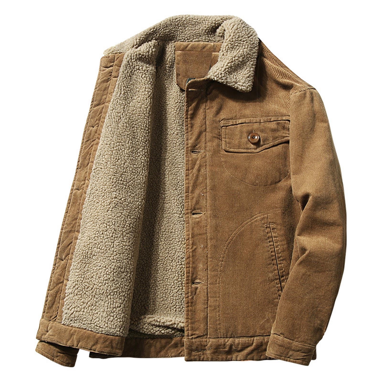 Corduroy Jacket With Sherpa Lining