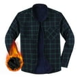 thumbnail image 1 of DDAPJ pyju Men's Cotton Flannel Shirt Jacket Fleece Lined Long Sleeve Plaid Shirt Warm Winter Casual Button Down Shirts Green L, 1 of 7