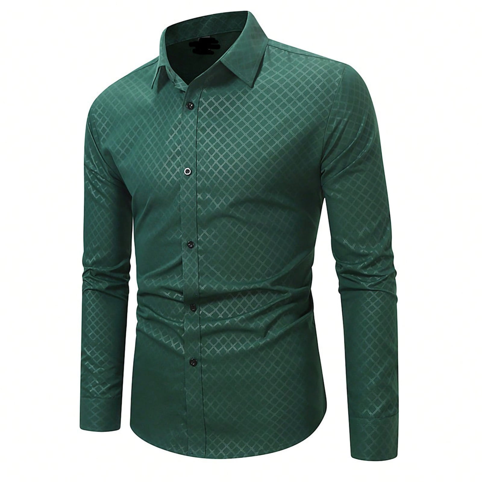 DDAPJ pyju Men's Dress Shirt Wrinkle Free Regular Fit Business Casual ...