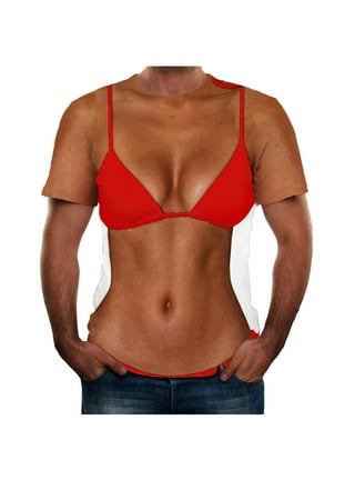 Women's Funny Big Boobs Breast 3D Printed Casual T-Shirt Short Sleeve Loose  Tops