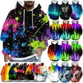 thumbnail image 1 of DDAPJ pyju Men's Fashion Hoodies Novelty 3D Printed Graphic Pullover Hoodie Long Sleeve Drawstring Hooded Sweatshirts with Pocket Multicolor#3 M, 1 of 6