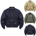 thumbnail image 1 of DDAPJ pyju Men's Flight Bomber Jacket Lightweight Zip Up Windbreaker Casual Military Jackets Khaki XXXL, 1 of 7