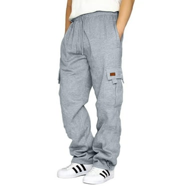 DDAPJ pyju Men's Hiking Cargo Pants Clearance Sale,Loose Fit Drawstring Elastic Waist Joggers Sweatpants Plus Size Lightweight Work Trousers with Multi Pockets S - 5XL
